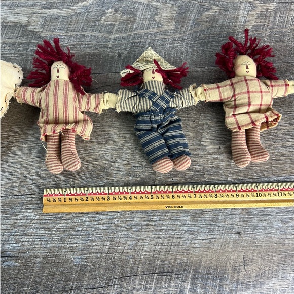 Rag Doll garland country primitive Raggedy Ann homespun - Picture 11 of 11